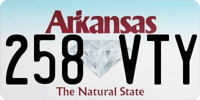 AR license plate 258VTY