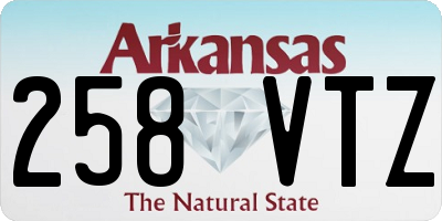 AR license plate 258VTZ