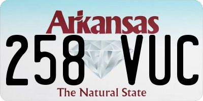 AR license plate 258VUC