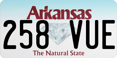 AR license plate 258VUE