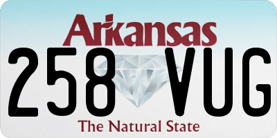 AR license plate 258VUG