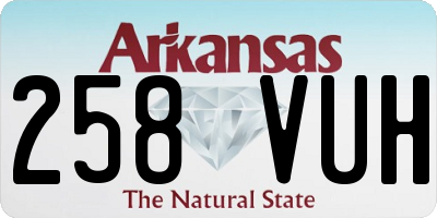 AR license plate 258VUH