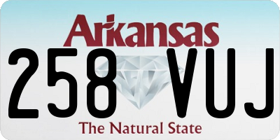 AR license plate 258VUJ