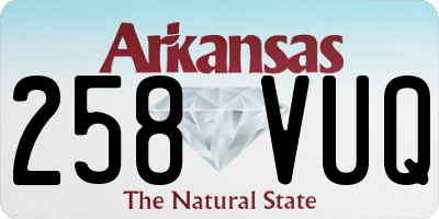 AR license plate 258VUQ