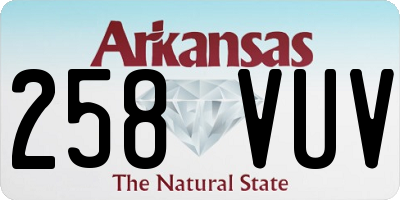 AR license plate 258VUV