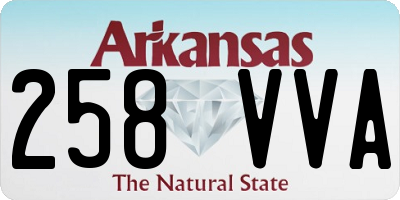 AR license plate 258VVA