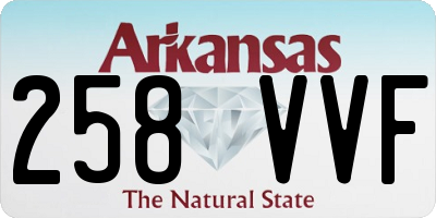 AR license plate 258VVF
