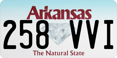 AR license plate 258VVI