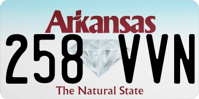 AR license plate 258VVN