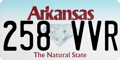 AR license plate 258VVR
