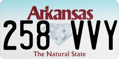AR license plate 258VVY