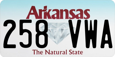 AR license plate 258VWA