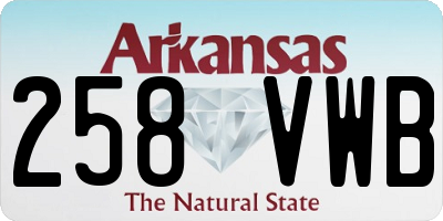 AR license plate 258VWB