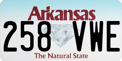 AR license plate 258VWE