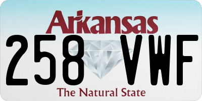 AR license plate 258VWF