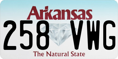 AR license plate 258VWG