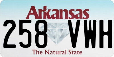 AR license plate 258VWH