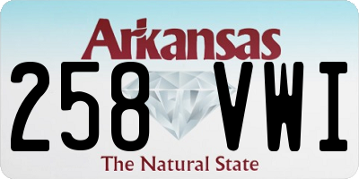 AR license plate 258VWI