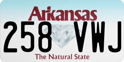 AR license plate 258VWJ