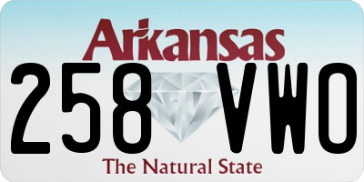 AR license plate 258VWO