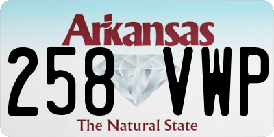 AR license plate 258VWP