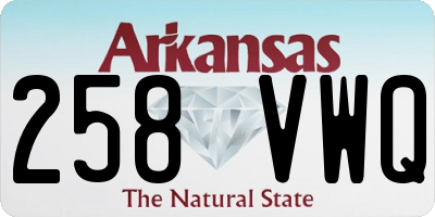 AR license plate 258VWQ