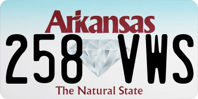 AR license plate 258VWS