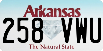 AR license plate 258VWU