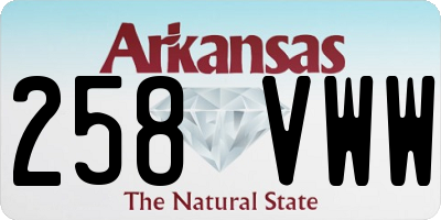 AR license plate 258VWW