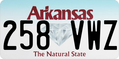 AR license plate 258VWZ