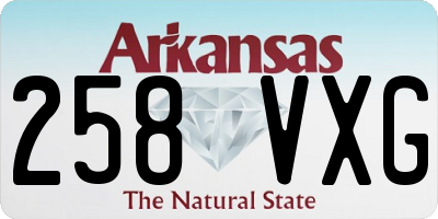 AR license plate 258VXG