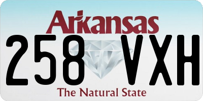 AR license plate 258VXH