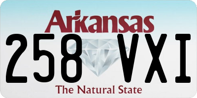 AR license plate 258VXI