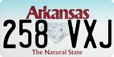 AR license plate 258VXJ