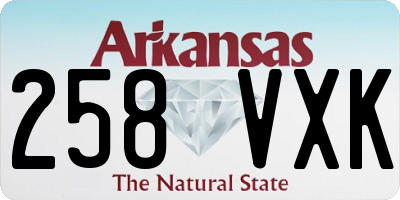 AR license plate 258VXK