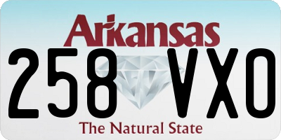 AR license plate 258VXO