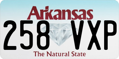 AR license plate 258VXP