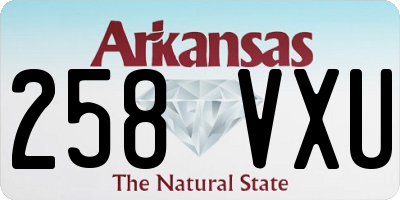AR license plate 258VXU