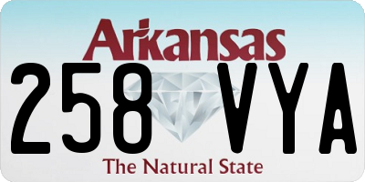 AR license plate 258VYA