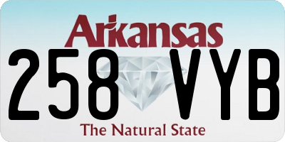 AR license plate 258VYB