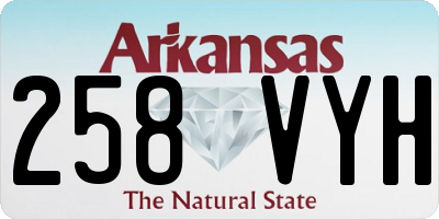 AR license plate 258VYH