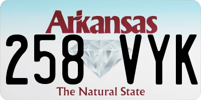 AR license plate 258VYK