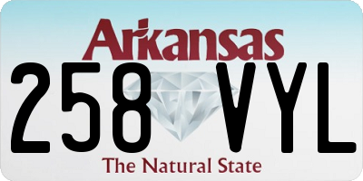 AR license plate 258VYL
