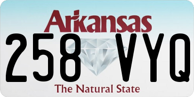 AR license plate 258VYQ