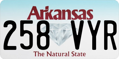 AR license plate 258VYR