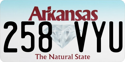 AR license plate 258VYU