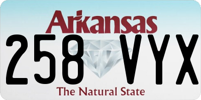 AR license plate 258VYX