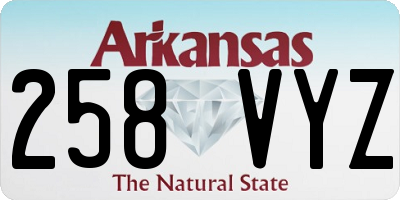 AR license plate 258VYZ