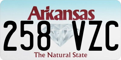 AR license plate 258VZC