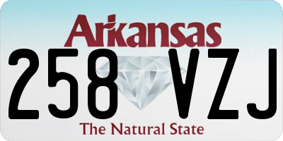 AR license plate 258VZJ